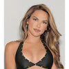 Glow Stones Black Light Dancewear Tri Bra Black O/S