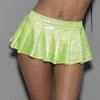 Black Light Dancewear Pleated Skirt Neon Lime O/S