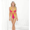 Festival Wear Strappy Teddy w/Brazilian Back Neon MD