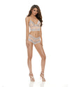 Vintage Two Tone Lace Cami Set - Ivory/Blue