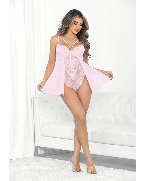 Floral Lace Teddydoll Icy Pink MD