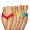 6 pc Low Rise Neon Pride Panty Pack Asst. Colors O/S