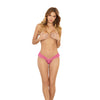 2 pc Sweet Candy Crotchless Panty Pack Candy Pink & Candy Blue O/S