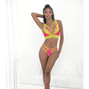 Festival Wear Strappy Lace Top & G-String Neon SM