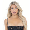 Lace Bra w/Underwire Boning Cups Black 32