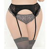Satin & Lace Garterbelt Black 1X/2X