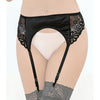 Satin & Lace Garterbelt Black MD