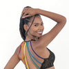 Pride Lace Rainbow Strappy Top Black O/S