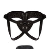 Lux Fetish Diamond Velvet Strap-on Corset - Black