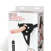 Lux Fetish 6.5" Realistic Vibrating Dildo w/Strap On Harness Set