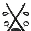 Lux Fetish Over the Door Cross w/4 Universal Soft Restraint Cuffs