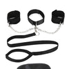 Lux Fetish Collar Cuffs & Leash Set - Removable