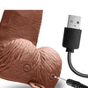Lux Fetish 6" Rechargeable Strap On w/Balls - Brown