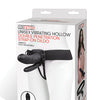 Lux Fetish Unisex Vibrating Hollow Double Penetration Strap On Dildo