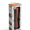Powercocks 8" Girthy Realistic Vibrator - Dark Brown