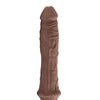 Powercocks 8" Girthy Realistic Vibrator - Dark Brown