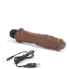 Powercocks 8" Girthy Realistic Vibrator - Dark Brown