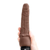 Powercocks 7" Slim Anal Realistic Vibrator - Dark Brown