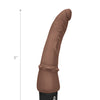 Powercocks 7" Slim Anal Realistic Vibrator - Dark Brown