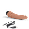 Powercocks 7" Slim Anal Realistic Vibrator - Mocha