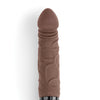 Powercocks 6.5" Realistic Vibrator - Dark Brown