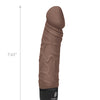 Powercocks 6.5" Realistic Vibrator - Dark Brown