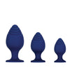 Evolved Get Your Groove on 3 pc Silicone Anal Plug Set - Blue