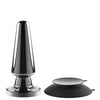 Evolved Advanced Vibrating Rechargeable Metal Plug - Black