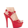 Ellie Shoes Juliet 6" Pump w/2" Platform Red Ten