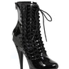 Ellie Shoes Milla 6" Heel Ankle Boots w/Inner Zipper Black Six