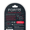 Forto F-12 35mm Liquid Silicone Cock Ring - Black