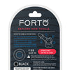 Forto F-33 21mm Liquid Silicone Cock Ring - Black