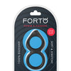 Forto F-88 Double Ring Liquid Silicone Cock Ring - Black