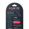 Forto F-88 Double Ring Liquid Silicone Cock Ring - Black