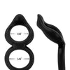 Forto F-88 Double Ring Liquid Silicone Cock Ring - Black