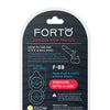 Forto F-88 Double Ring Liquid Silicone Cock Ring - Glow in the Dark