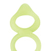 Forto F-88 Double Ring Liquid Silicone Cock Ring - Glow in the Dark