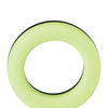 Forto F-19 Two Tone Liquid Silicone Cock Ring - Black/Glow in the Dark