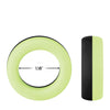 Forto F-19 Two Tone Liquid Silicone Cock Ring - Black/Glow in the Dark