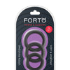 Forto F-61 Liquid 3 Piece Cock Ring Set - Black