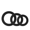 Forto F-61 Liquid 3 Piece Cock Ring Set - Black