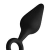 Forto F-10 Silicone Plug w/Pull Ring - Small Black