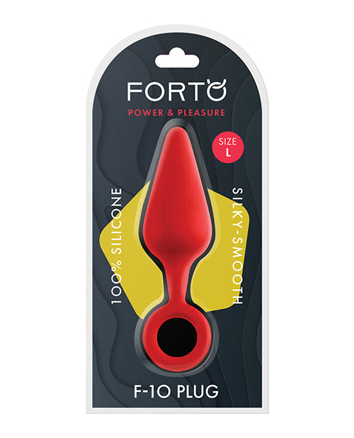 Forto F-10 Silicone Plug w/Pull Ring - Large Red