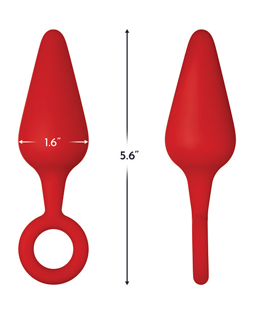 Forto F-10 Silicone Plug w/Pull Ring - Large Red