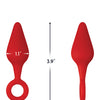 Forto F-10 Silicone Plug w/Pull Ring - Small Red