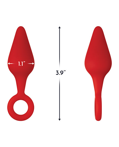 Forto F-10 Silicone Plug w/Pull Ring - Small Red