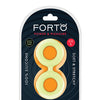 Forto F-81 51mm Double Ring Liquid Silicone Cock Ring - Glow in the Dark
