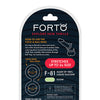 Forto F-81 51mm Double Ring Liquid Silicone Cock Ring - Glow in the Dark