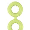 Forto F-81 51mm Double Ring Liquid Silicone Cock Ring - Glow in the Dark