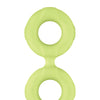 Forto F-81 47mm Double Ring Liquid Silicone Cock Ring - Glow in the Dark